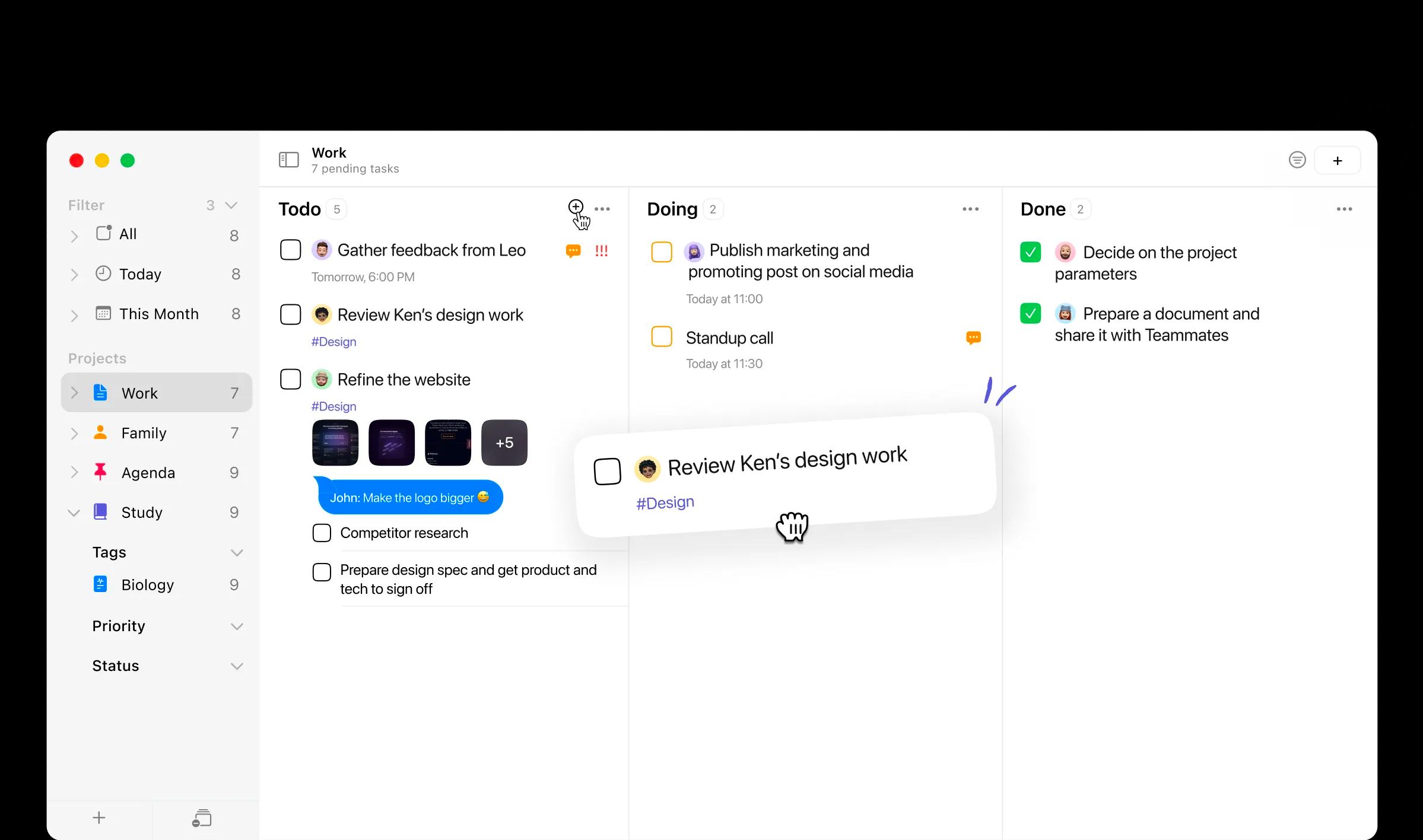 Task app dashboard image